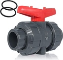 válvula de bola de flujo completo True Union de 2 pulgadas (DN50) con junta tórica ASTM EPDM, enchufe deslizante, puerto completo para sistema de agua