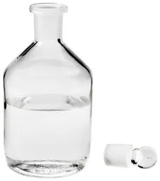 Botella para reactivo con tapón de vidrio, 500 mL