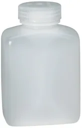 Botella con tapa, rectangular, 250 mL, paquete de 12