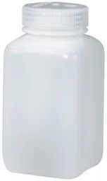 Botella cuadrada de PE con tapa, 60 mL, paquete de 12