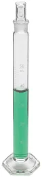 Cilindro graduado para mezclar, 10 mL, HDPE con tapón