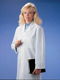 Bata de laboratorio, popelina blanca, talla 46