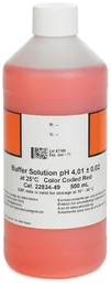 Solución buffer roja pH 4.01, 500 mL