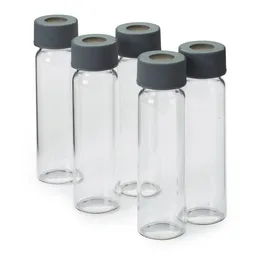 Vial de vidrio 40 mL con tapa y septa, paquete de 5