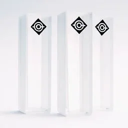 Celda de muestra rectangular de 10 mm, vidrio, paquete de 3