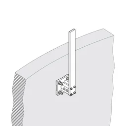 Soporte de 10 cm, incluye placa y 2 sets de abrazaderas de poste
