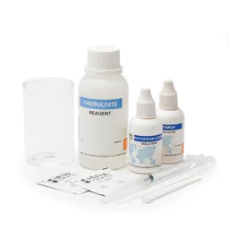 Test kit para medición de cloro total (como Cl?), en el intervalo de 10 a 200 mg/L, 100 pruebas