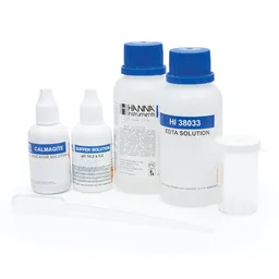 Test kit para medición de dureza total (como CaCO3), en el intervalo de 0 a 30 gpg, 100 pruebas