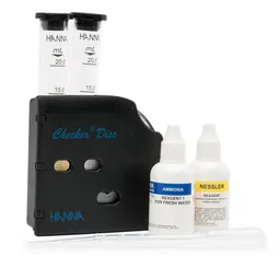 Test kit para medición de amoniaco para agua dulce con disco checker