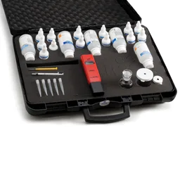 Test kit monitoreo ambiental; acidez, alcalinidad, dióxido de carbono, dureza, oxígeno disuelto, pH