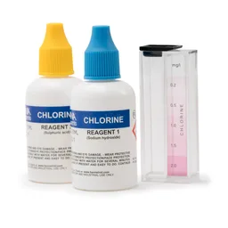 Test kit para la medición de cloro libre en el intervalo de 0.0 a 2.0 ppm