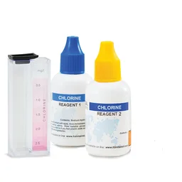 Test kit para la medición de cloro libre, intervalo de 0.0 a 2.5 mg/L, 50 pruebas aproximadamente