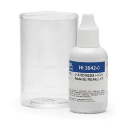 Test kit para medición de dureza total, en el intervalo de 400 a 3000 mg/L, 50 pruebas