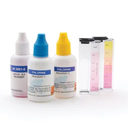 Test kit para cloro libre y pH, intervalo: (Cl? 0.0-2.5mg/L)(pH 6.0-8.5), 100 puebas aprox.