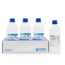 Soluciones técnicas pH 4.01, pH 7.01, pH 10.01, solución HI70300, 1 frasco de 500mL c/u
