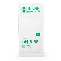 Sobres de solución de calibración pH 6.86 " 25 °C con certificado de análisis, (25 x 20mL)