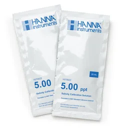 Sobres con solución de calibración de salinidad, 5.00 ppt @ 25°C (25 sobres x 20mL)