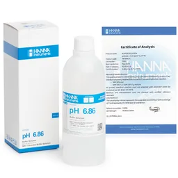 Solución de calibración pH 6.86 " 25 °C con certificado de análisis, frasco 500 mL