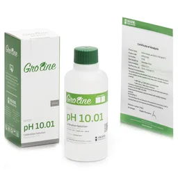 Solución de calibración Groline de pH 10.01, con certificado de análisis, 230 ml