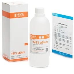 solución de calibración de CE 1,413 µS/cm valor " 25°C, frasco de 500 mL concertificado de análisis