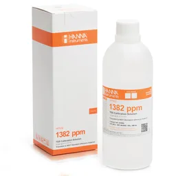 Solución de calibración de TDS de 1,382 mg/L (ppm) valor" 25°C, frasco de 500 mL
