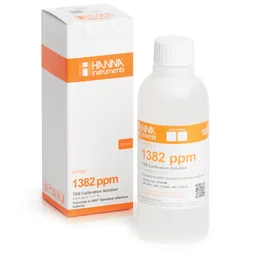 solución de calibración de TDS de 1,382 mg/L (ppm) valor " 25°C, frasco de  230 mL