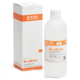 Solución de calibración de CE de 84 µS/cm valor " 25°C,frasco de 500 mL