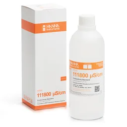 Solución de calibración de CE de 111,800 µS/cm valor " 25°C, frasco de 500 mL