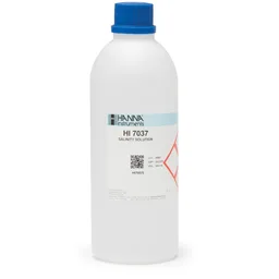 Solución de calibración para lecturas de 100% de NaCl (salinidad marina), frasco de 500 mL