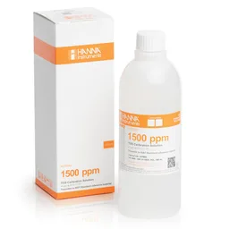 Solución estándar de TDS de 1500 mg/L (ppm) valor " 25°C, frasco de 500 mL