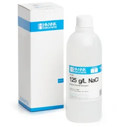 Solución estándar a 125 g / L de NaCl, frasco de 500 mL
