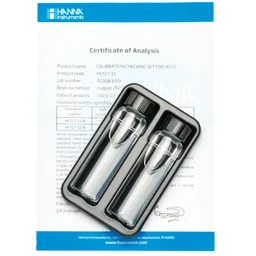 Conjunto de estándares de calibración de fosfato en intervalo alto (0.0 y 15.0 ppm de fosfato)