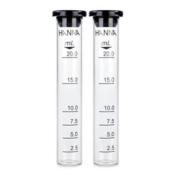 Tubo de vidrio con tapa, 20 ml, 2 piezas