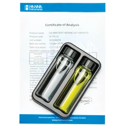 Conjunto de estándares para calibración de Checker HC de silice intervalo alto (0 and 100 ppm)