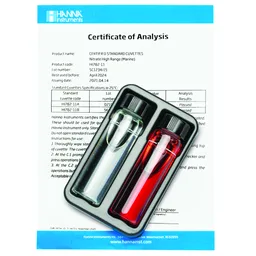 Kit estandar certificado de alto rango de nitrato marino