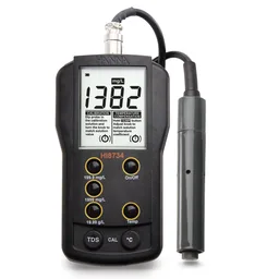 Medidor de TDS, intervalo: 0.0 a 199.9 mg/L (ppm); 0 a 1,999 mg/L (ppm); 0.00 a 19.99 g/L (ppt)