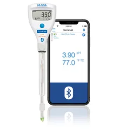 Medidor inalámbrico de bolsillo HALO2 para pH en jugo, con electrodo especializado