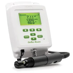 Medidor GroLine de pH, CE/TDS y temp, para solución nutrientes, sonda HI1285-9, rosca 3/4", 115 VCA