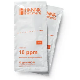 Sobres c/solución de calibración 10 ppm amonio p/electrodo ISE HI7609829-10 (25 pzas. x 20 mL)