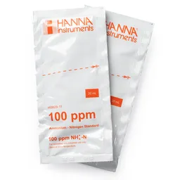 Sobres c/solución de 100 ppm de amonio p/electrodo ISE HI7609829-10 (25 pzas. x 20 mL)