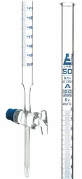 Bureta con Llave de Vidrio, Clase A, 50 mL