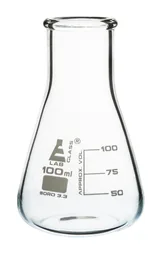 Matraz Erlenmeyer, Cuello Ancho, 100 mL