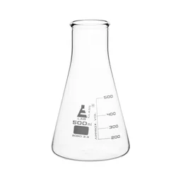 Matraz Erlenmeyer, Cuello Ancho, 500 mL