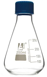 Matraz Erlenmeyer con Tapa Rosca, 250 mL
