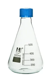 Matraz Erlenmeyer con Tapa Rosca, 500 mL