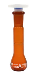 Matraz Aforado Ámbar, 10/19, Clase A, 5 mL
