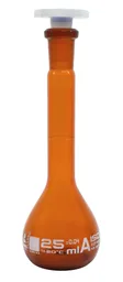 Matraz Aforado, Ámbar, Clase A, 25 mL