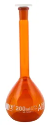 Matraz Aforado, Ámbar, Clase A, 200 mL