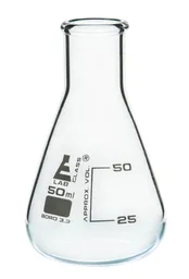Matraz Erlenmeyer, Cuello Estrecho, 50 mL