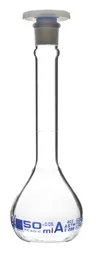Matraz de Aforación ASTM, Clase A, Tapón PE, 50 mL
